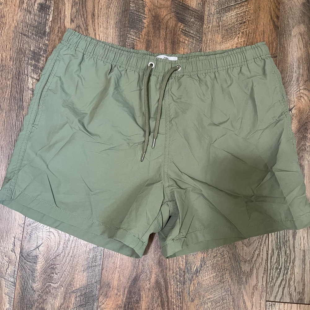 Zara Green Swim Shorts